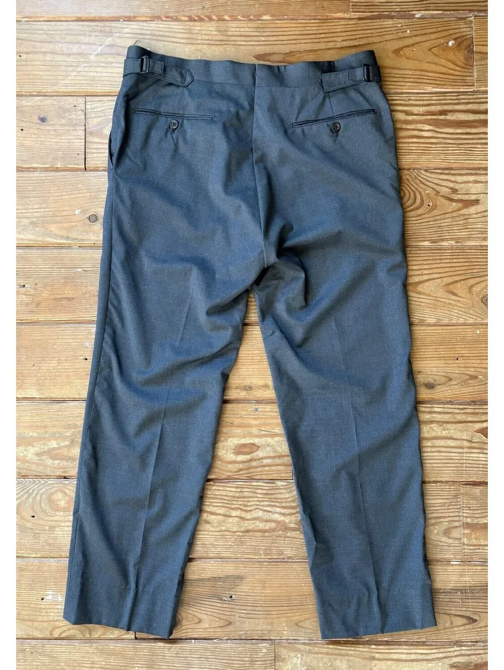 Polo Ralph Lauren Men's Gray Wool Dress Pants Size 34 Made in Italy